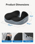 Tailbone HUANUO Seat Cushion for Office Chair, Extra Large Memory Foam Cushion for Office Chair,Car & Wheelchair