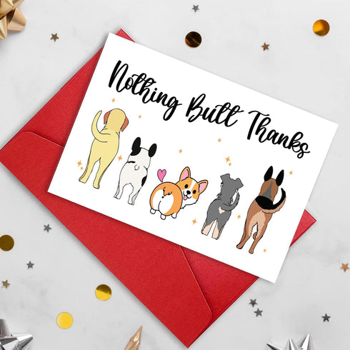 ONECHI Cute Dog Thank You Card for Teachers Boss Friends, Funny Appreciation Gifts for Women Men, Veterinarian Gifts