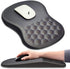 Hokafenle Ergonomic Mouse Pad with Wrist Support, Memory Foam & Non-Slip PU Base, 12x8 inch, Gray