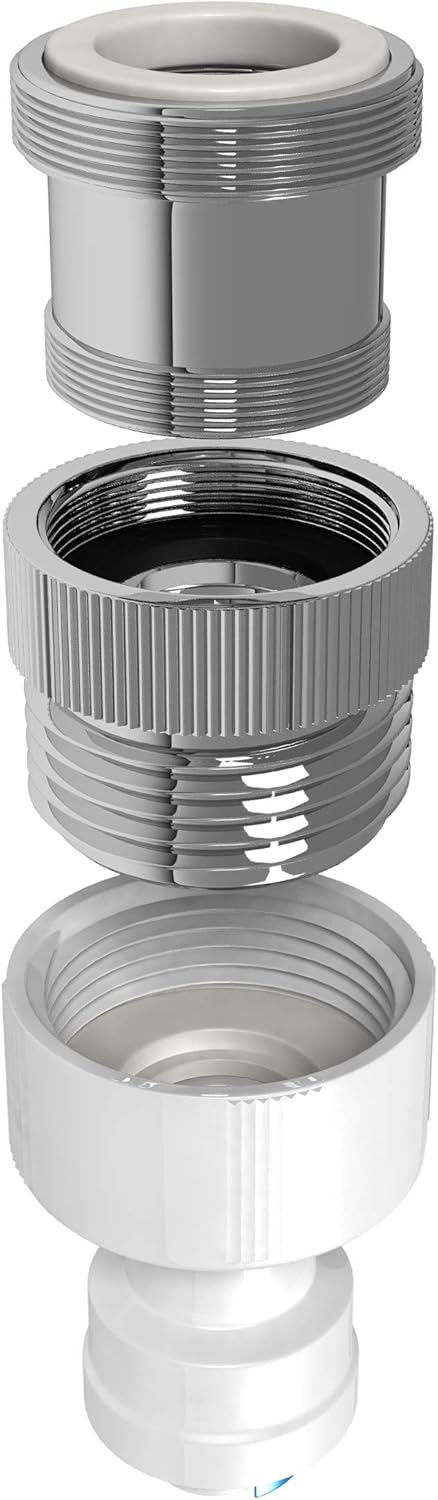 AquaticLife 3-Piece Brass Faucet Adapter Kit - Kitchen Bathroom Sink Connecter for Garden Hose and Water Filter
