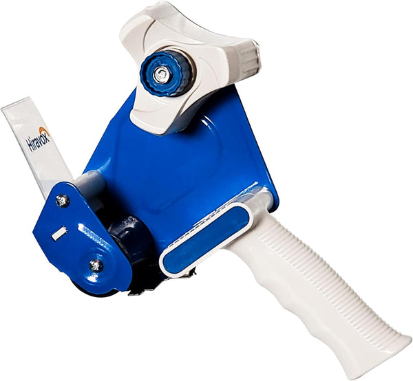 Handheld Heavy Duty Packing Tape Dispenser Gun, Wide Packing Tape Seal Gun, 3" White & Blue