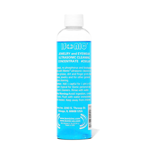 iSonic Ultrasonic Jewelry & Eyewear Cleaning Solution Concentrate (8 fl oz) -