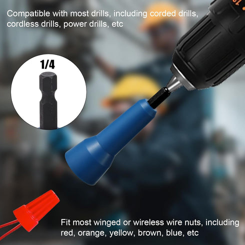 2pcs Wire Twisters Tool for Drill, Twisters for Wire Nut with 1/4" Chuck, Electrical Wire Twister Tools for Electricians