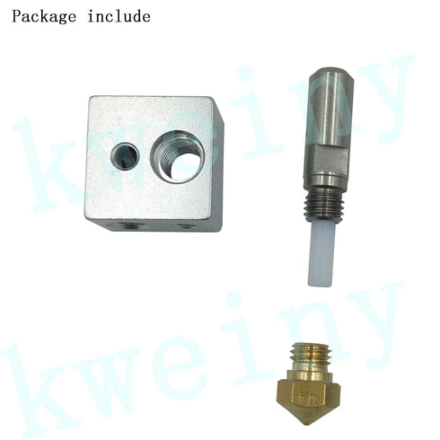 MK10 Hotend Kit for 3D Printer, Compatible with M3 and M4 Thermistor