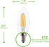Greenlite B11 5W Bulb, 60W 500 2700K Dimmable, 120V, E12 (6 Pack) LED Torpedo Filament Chandelier Light Equivalent
