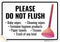 Please Do Not Flush Baby Wipes Cleaning Wipes Sign, 10x7 Inches, 4