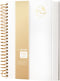 Yoment Small Spiral Notebook, 300 Pages, 5.5”x 7.5” College Ruled Hardcover Journal, A5 White