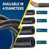 GS Power Wire Loom 1/2 Inch x 25 Ft Split Cable Sleeves for Industrial Electrical Wires, High Temperature