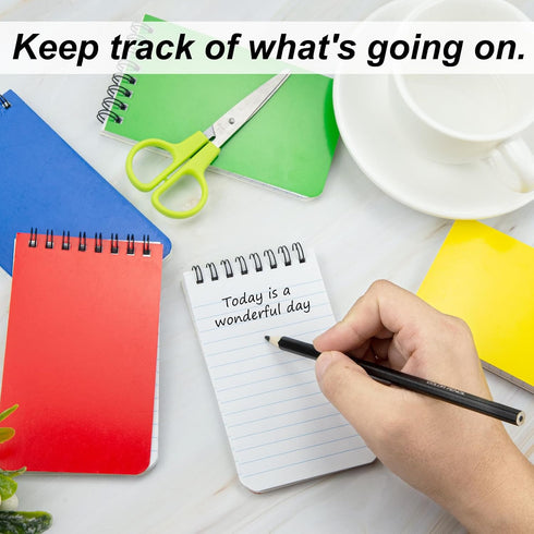 Top Bound Memo Books, 3" x 5", Pocket Notebook, Spiral Memo Pads, 75 Sheets Per Notebook, 10 Pack (A7)