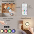 BESTDLCLITE 13-Color Dimmable Closet/Shelf/Wall (Black-6 Pack) LED Puck Lights with Remote, Under Cabinet Lighting