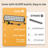 100W 14000LM 6000K 6FT IP66 YQNLIFA LED Shop Lights, Plug in Garage Light with Power Cord, Waterproof Work Light