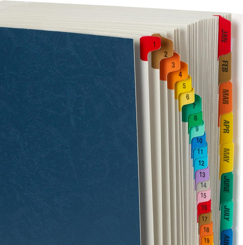 Blue Summit Expanding Desk File, Letter Size, 31 Daily Tabs and 12 Monthly Tabs for Organization