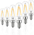 T6/T25 LED Edison Candelabra Bulb, E12 Base, Dimmable, 25W Equivalent (2W), 2700K