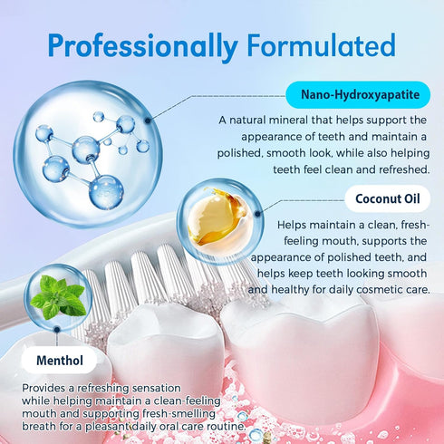 BHMSHY 15g Enamel-Safe Teeth Whitening Powder - Hydroxyapatite - Gentle on Teeth - No Sensitivity Formula - Removes