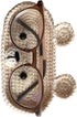 PMFACE Handcrafted Knitted Eyeglass Holder Stand, Crochet Eyeglasses Holder for Nightstand, Animal Eye