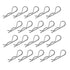 20Pcs R Clips Retaining Cotter Pins - Heavy Duty Zinc Plated Hairpin Assortment Kit for Hitch Pin Lock Systems