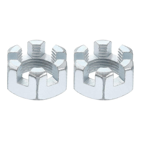 uxcell 3/4-16 UNF Hexagon Slotted Nut, Grade 6.8 Zinc-Plated Carbon Steel Hex Nuts