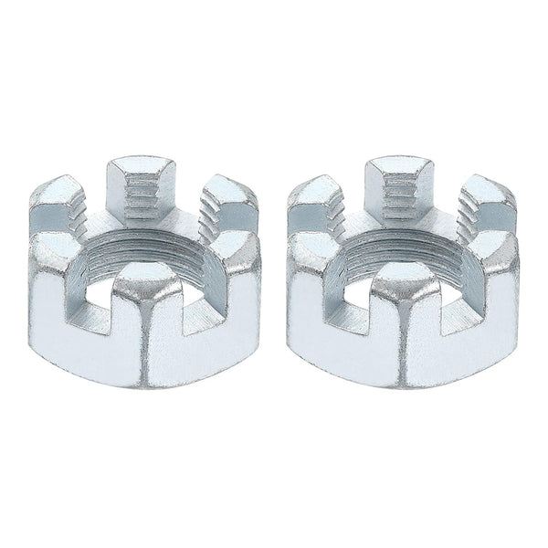 uxcell 3/4-16 UNF Hexagon Slotted Nut, Grade 6.8 Zinc-Plated Carbon Steel Hex Nuts