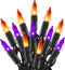 Purple and Orange Halloween Lights | 20FT 100 Count Incandescent Mini String Lights | Waterproof Decorations