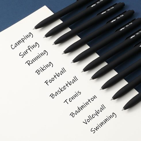 Mr. Pen Retractable Gel Pens, 10 Pack Black Ink, Fine Point 0.5mm, Aesthetic Pens for Journaling, Fast Dry