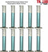 Graduated Measuring Cylinder - Polypropylene Plastic 25ml 10-Pack