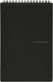Maruman MNEMOSYNE Notebook, 9.06 x 5.83 Inches (Vertical A5), 70 Sheets, 7mm Ruled 28-Line, Double-Sided, BLACK