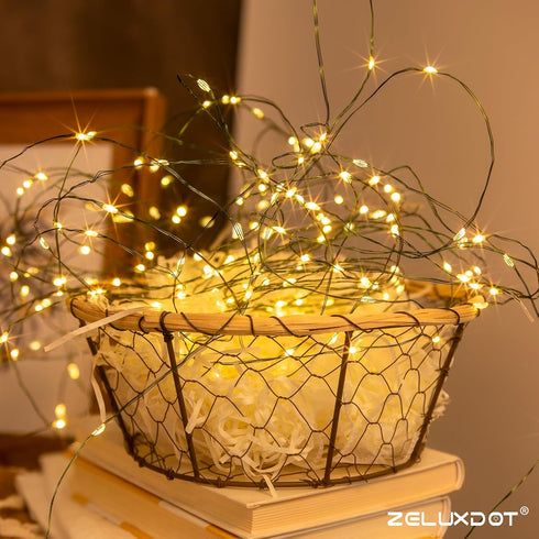 in,66FT 200LEDs Lights,8 Fairy Lights Plug Waterproof Led String Modes Remote Twinkle Light for Outdoor Indoor