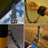 INPARALLUV 50 32 65 Yellow Plastic Chain - Feet Plastic Safety Barrier Chain for Crowd Control, Parking Barrier