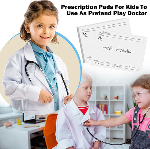 Watersay 20 Pack 100 Prescription Pads for Doctors Rx Pad Pharmacist Notepad Sheets Prescription Paper Per Notepad Kids