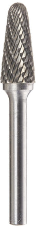 Drill America SL-4 Carbide Burr/Rotary File Cone Double Cut for Die Grinder 1/2" Dia. x 1 1/8" Cut Length