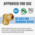 SUNGATOR 3/4-Inch PEX Elbow, Push Fit 90-Degree Plumbing Fitting with Disconnect Clip, 2-Pack, No Lead Brass