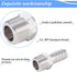 2 Pcs Stainless Steel 1/4" Barb x 1/2" MNPT Male Adaptor Coupler Connector for Home Brew Fitting