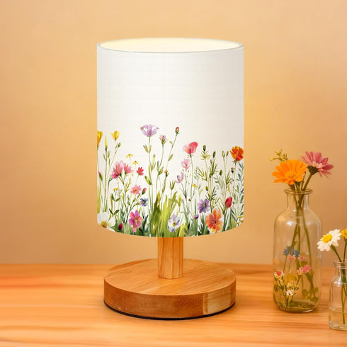 VIHOSE Wild Flower Kids Table Lamp for Bedroom Kids Bedside Lamp with
