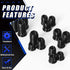 Glarks 208Pcs M6 M8 M10 Threaded Inserts Nuts, Zinc Plated Carbon Steel Hex Socket Drive Furniture Flanged Screw-in Nut