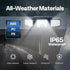 256 2500LM 3 IP65 270 VIVOHOME Solar Flood Lights Outdoor, LED Motion Sensor Lights, Adjustable Heads Security Lights