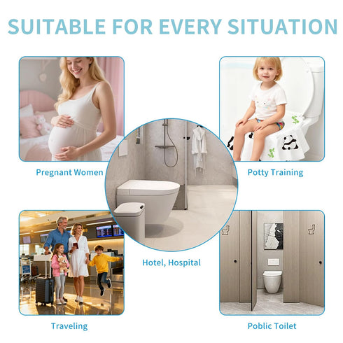 Caxlis 20 Pack Toilet Seat Covers Disposable, Waterproof, Ideal for Kids and Adults, Extra Large, Individually Wrapped