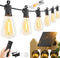 Brightown 37FT Solar String Lights Outdoor Waterproof with Remote, 10+1 LED Shatterproof