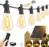Brightown 37FT Solar String Lights Outdoor Waterproof with Remote, 10+1 LED Shatterproof