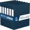 Premium Economy 1-Inch Binder, 3-Ring Binder for School, Office, Pack of 6, D Ring, Navy Blue