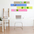 PATIKIL 8 Pack Felt Bulletin Board Bar Strip, Self Adhesive Wall Pin Bulletin Board with Push Pins for Home Office Decor