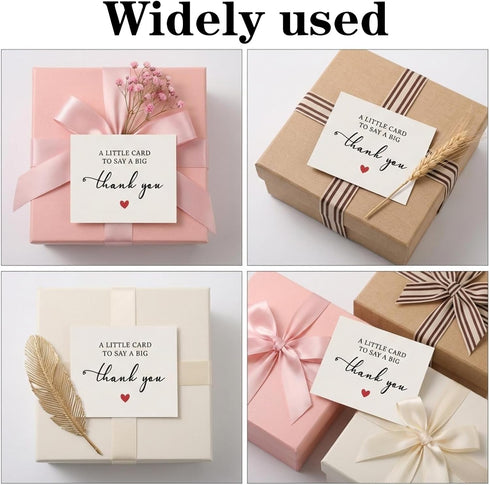 Styquenzer 50 Occasions-3.4 3inch Pcs Mini Thank You Cards, Blank Thank-You Cards Thank You Notes Small Bulk