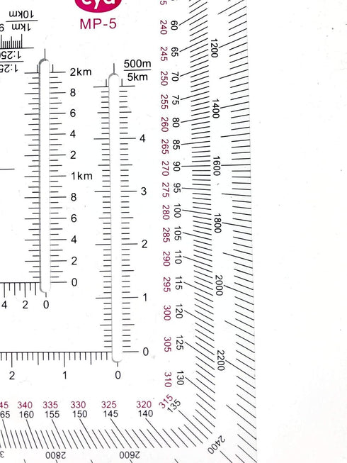 Counter Gotical Military UTM/MGRS Coordinate Scale Map Reading and Land Navigation Topographical Map Scale, Protractor