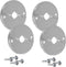 4-Pack Chrome Pipe Cover Plates, 1/2-Inch CTS (5/8" OD) E3755 Hinged Split Escutcheons with Screws
