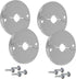 4-Pack Chrome Pipe Cover Plates, 1/2-Inch CTS (5/8" OD) E3755 Hinged Split Escutcheons with Screws