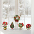 Set, 6 inch 3D Pack 5 Freshcut Paper Pop Up Christmas Cards Boxed Holiday Collection, Mini Sized Paper Flower Bouquet
