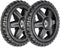 Uenhoy 2 Pcs Shopping Cart Wheels Replacement Black 5 Inch Dia. Rubber Foaming