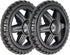 Uenhoy 2 Pcs Shopping Cart Wheels Replacement Black 5 Inch Dia. Rubber Foaming