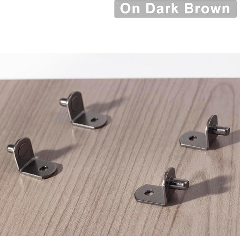 SDTWZW 5mm Closet Holders,16 Shelf Pegs L-Shaped Cabinet Support Pins Bracket Style Clips for Bookcase Kitchen Shelves