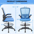 PayLessHere Ergonomic Drafting Chair Tall Office Chair High Adjustable Standing Desk Chair with Lumbar Support Mesh