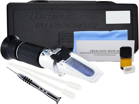 DANOPLUS Honey Moisture 58~90% Brix Refractometer with ATC, Handheld High Measuring Range for Honey, Jam, Syrup